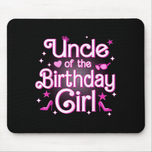 Uncle of the birthday girl cute family party doll mouse mat