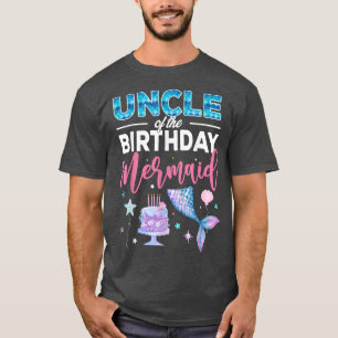 Uncle Of The Birthday Girl Mermaid Queen Birthday T-Shirt