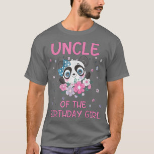 Uncle Of The Birthday Girl Panda Bear Party Matchi T-Shirt