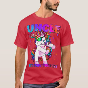 Uncle of the Birthday Princess Flossing Unicorn Un T-Shirt