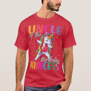 Uncle of the Birthday Princess Girl Dabbing Unicor T-Shirt