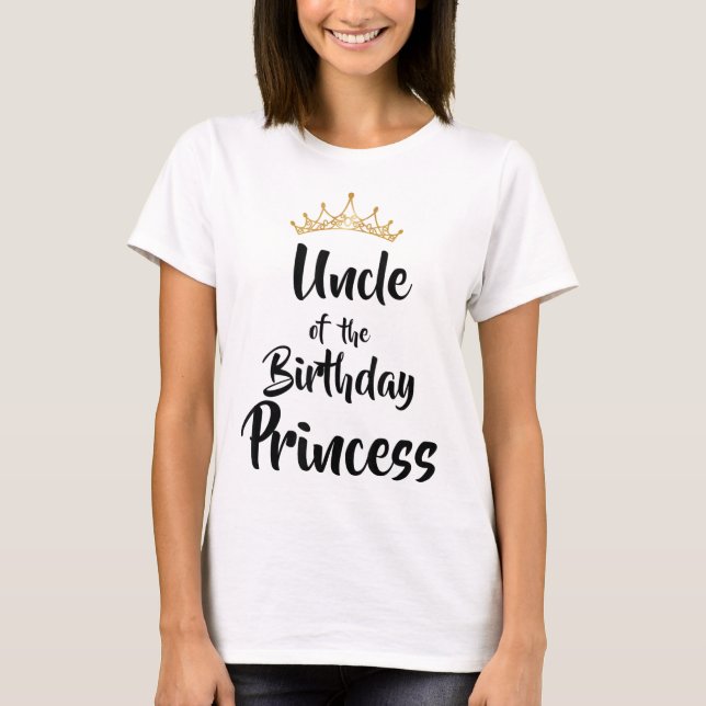 Uncle Of The Birthday Princess Matching Family T-Shirt (Front)