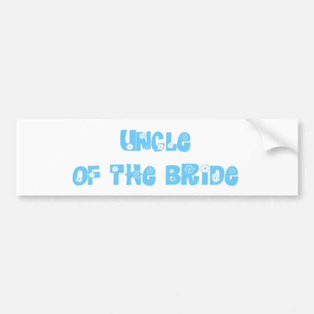 Uncle of the Bride Bumper Sticker (Front)