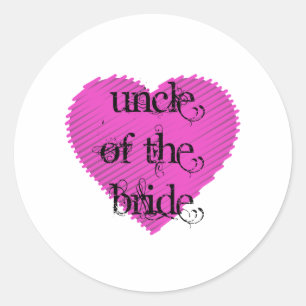 Uncle of the Bride Classic Round Sticker