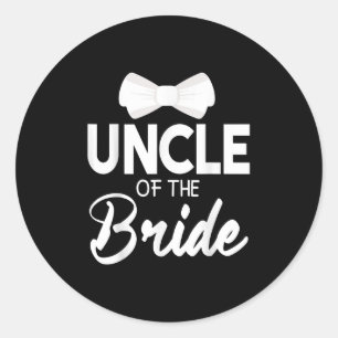 Uncle Of The Bride Groom Happy Wedding Married Hus Classic Round Sticker