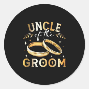 Uncle Of The Groom Grooms Uncle Wedding And Engage Classic Round Sticker