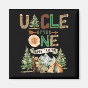 Uncle Of The One Happy Camper 1st Birthday Camping Magnet