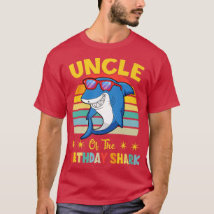 Uncle Of The Shark Birthday Family Matching Birthd T-Shirt