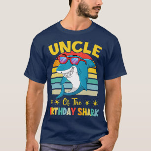 Uncle Of The Shark Birthday Family Matching Birthd T-Shirt