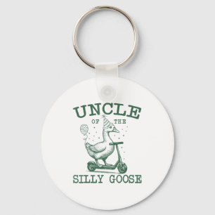 Uncle Of The Silly Goose First Birthday Family Mat Key Ring