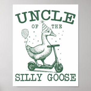 Uncle Of The Silly Goose First Birthday Family Mat Poster