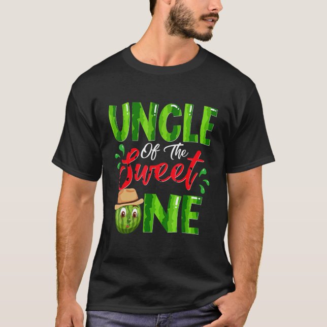 Uncle Of The Sweet One Birthday Watermelon Matchin T-Shirt (Front)