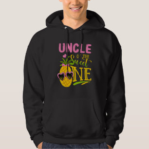 Uncle Of The Sweet One Cute Heart Glasses Pineappl Hoodie