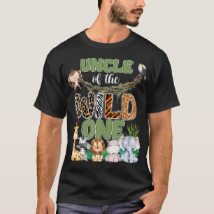 Uncle Of The Wild One 1St Birthday Family Safari T-Shirt