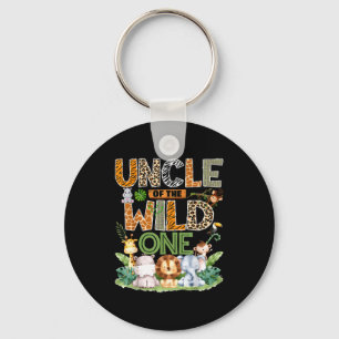 Uncle Of The Wild One Safari Jungle 1st Birthday B Key Ring