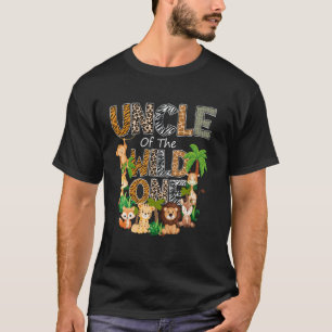Uncle Of The Wild One Safari Jungle 1St Birthday P T-Shirt