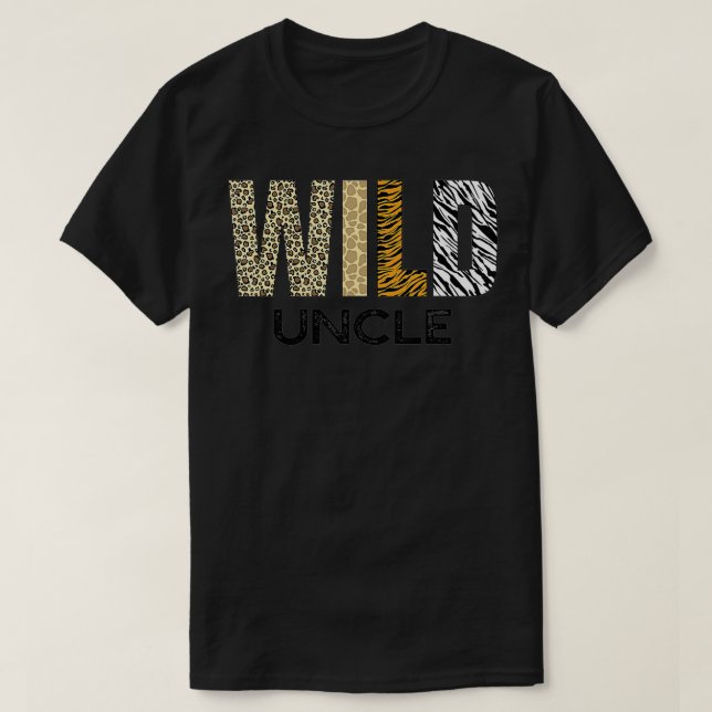 Uncle of The Wild One Zoo Birthday Safari Jungle A T-Shirt (Design Front)