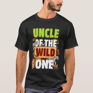 Uncle Of The Wild One Zoo Birthday Safari Jungle A T-Shirt