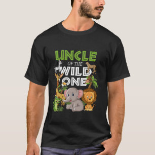 Uncle of the Wild One Zoo Birthday Safari Jungle A T-Shirt