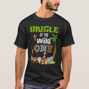 Uncle Of The Wild One Zoo Themed 1st Birthday Part T-Shirt