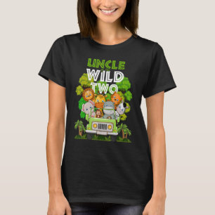 Uncle Of The Wild Two Zoo Truck Birthday Safari Ju T-Shirt