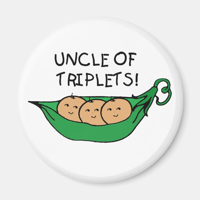 Uncle of Triplets Pod Magnet (Front)