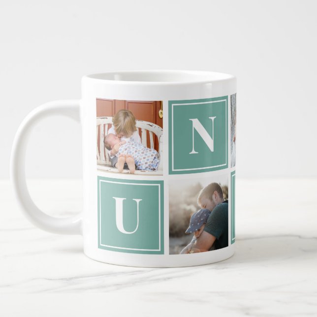 Uncle Photo Collage Custom Giant Coffee Mug (Left)