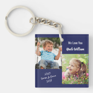 Uncle Photos Blue Key Ring