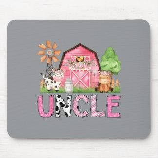 Uncle Pink Farm Animal Birthday Kids Matching Mouse Mat