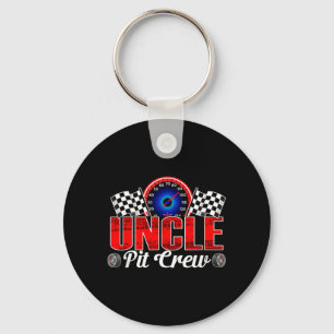 Uncle Pit Crew Racing Family Race Car Birthday Boy Key Ring