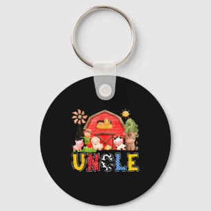 Uncle Red Farm Cow Birthday Boy Matching Family Pa Key Ring