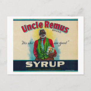 Uncle Remus Syrup LabelCairo, GA Postcard