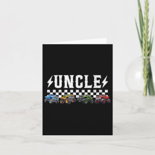 Uncle Retro Monster Truck Family Crew Birthday Mat Card