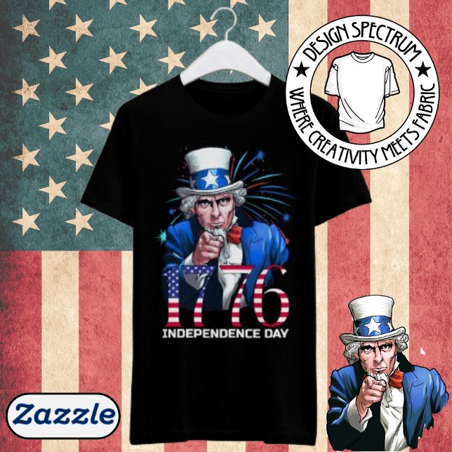 Uncle Sam 1776 Independence Day T-Shirt (Creator Uploaded)