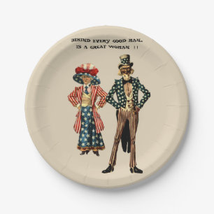 UNCLE SAM AND AUNT SAMANTHA PAPER PLATES