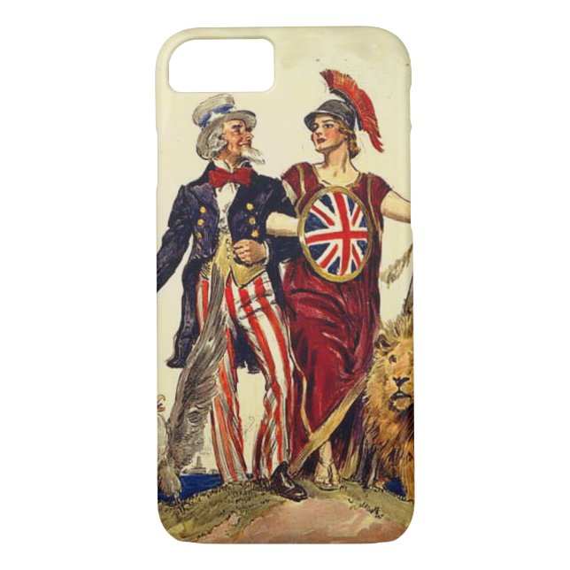 Uncle Sam and Britannia Case-Mate iPhone Case (Back)