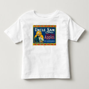 Uncle Sam Apple Label (blue) - Wapato, WA Toddler T-Shirt