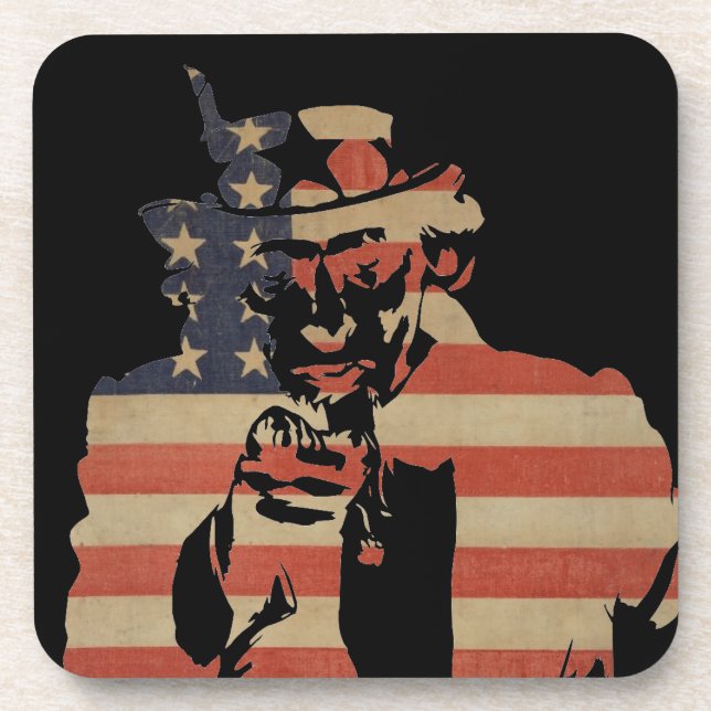 Uncle Sam Beverage Coaster (Front)
