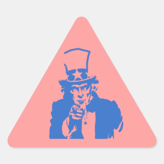 Uncle Sam (Blue) on Stickers (Front)
