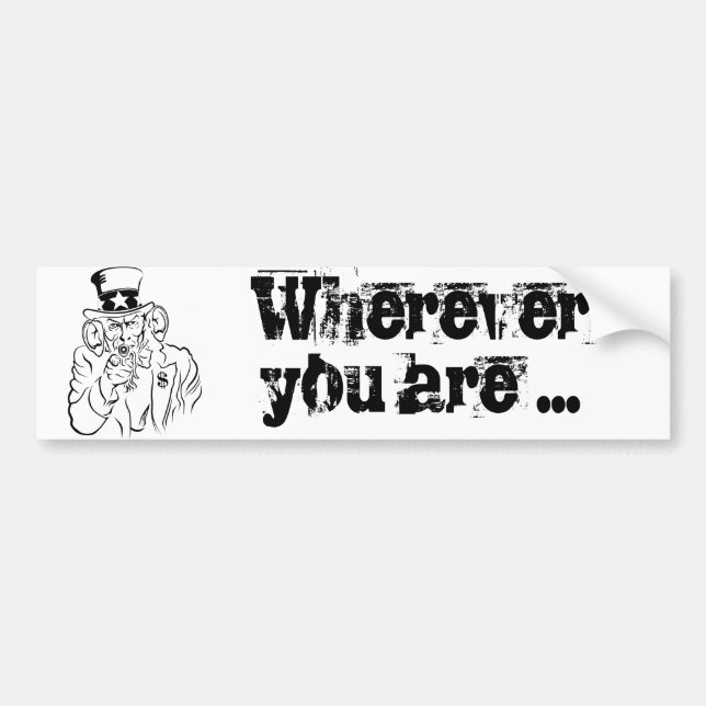 Uncle Sam Bumper Sticker (Front)