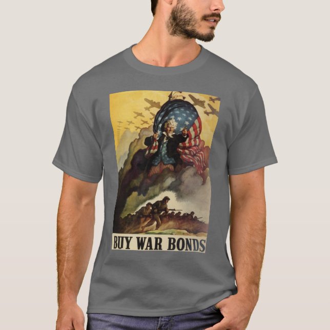 Uncle Sam Buy War Bonds T-Shirt (Front)