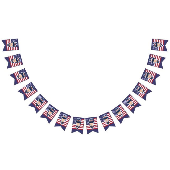 Uncle Sam cartoon Bunting (All)