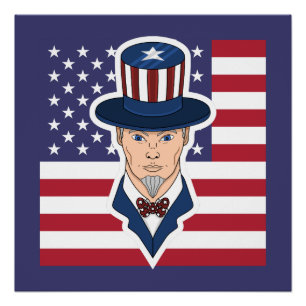 Uncle Sam cartoon Poster