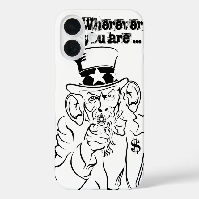 Uncle Sam Case-Mate iPhone Case (Back)