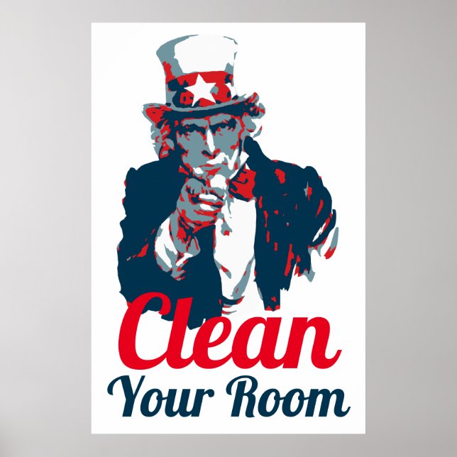 Uncle Sam Clean Your Room Poster (Front)