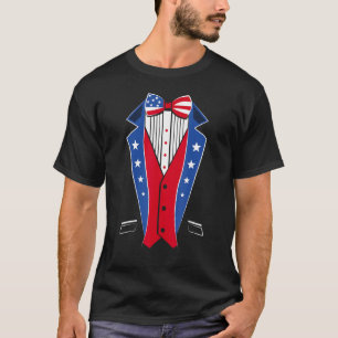 Uncle Sam Costume Hat American USA Flag Fourth 4th T-Shirt
