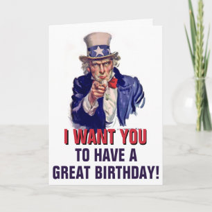 Uncle Sam Custom Birthday Greeting Card