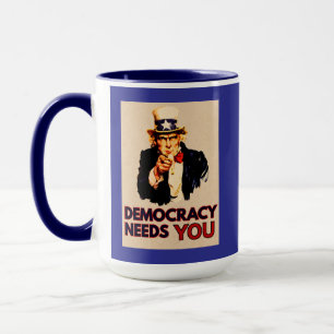 Uncle Sam 'Democracy Needs You' Mug