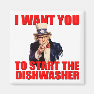 Uncle Sam Dishwasher magnet