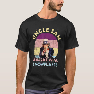 Uncle Sam Doesn't Care Snowflakes Vintage T-Shirt